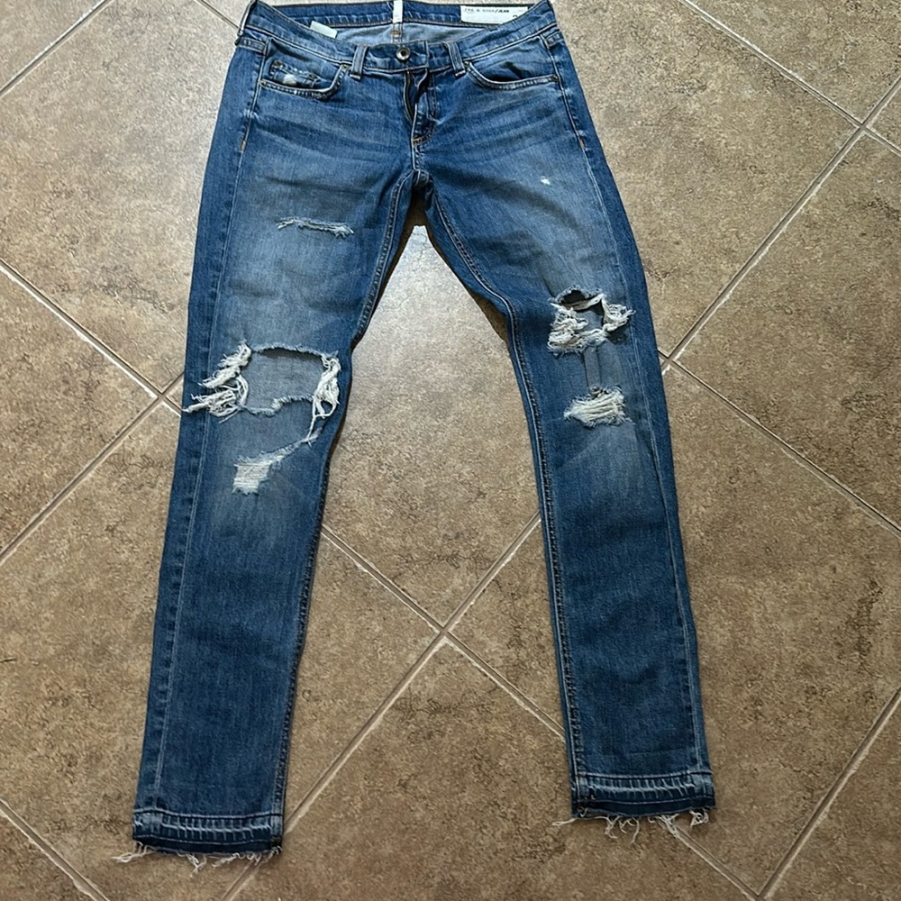 Rag and Bone Dre Boyfriend cut destroyed denim